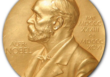 Gold coin depiciting Alfred Nobel