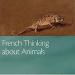 Cover of book French Thinking About Animals, image of chameleon