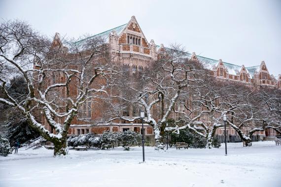 The Quad during a snowy day, February 2019