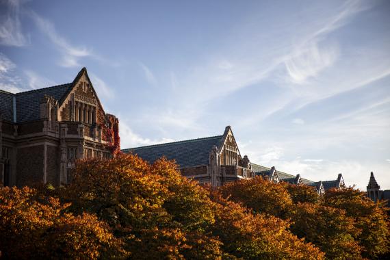 The Quad at UW during a sunny fall day