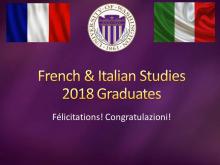 French & Italian Studies Graduation 2018