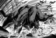 three-headed monster in a graphic novel