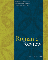 Cover Image Romanic Review 112:1