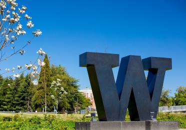 Picture of W statue, South Seattle Campus