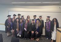 French and Italian graduates of the class of 2025 pose for a picture 