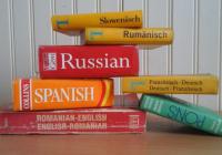 stack of language books