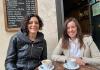 Amity Neumeister and Virginia Agostinelli meet over a cappuccino