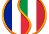 speech bubble with French and Italian flags